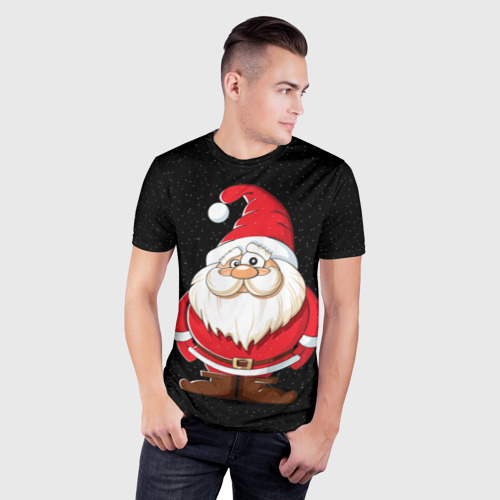 Мужская футболка 3D Slim Санта, цвет 3D печать - фото 3