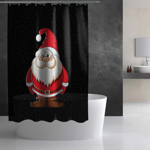 Штора 3D для ванной Санта - фото 3