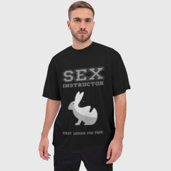 Мужская футболка oversize 3D Sex Instructor - фото 2