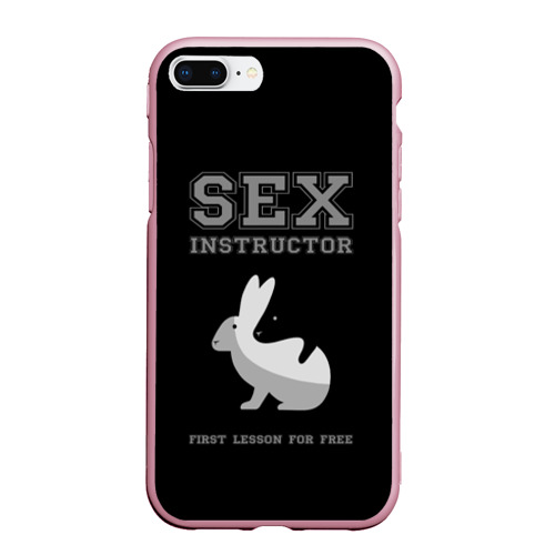 Чехол для iPhone 7Plus/8 Plus матовый Sex Instructor, цвет розовый