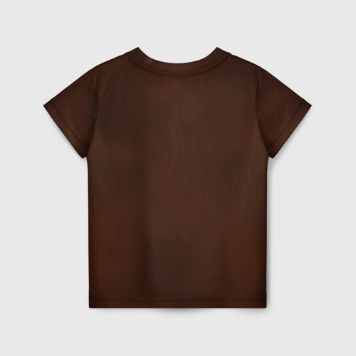 Детская футболка 3D с принтом Орангутанг BigFace, вид сзади #1