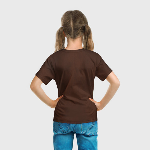 Детская футболка 3D с принтом Орангутанг BigFace, вид сзади #2