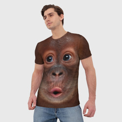 Мужская футболка 3D Орангутанг BigFace - фото 2
