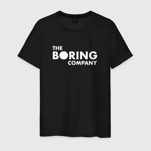 Мужская футболка хлопок The boring company, цвет черный