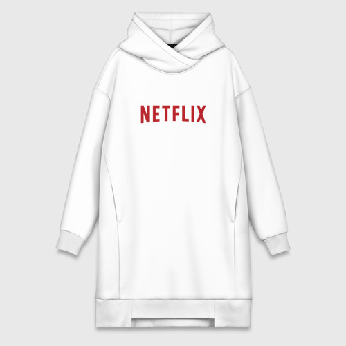 Платье-худи хлопок Netflix, цвет белый