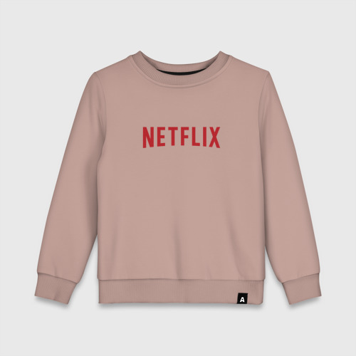 Детский свитшот хлопок Netflix, цвет пыльно-розовый