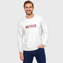 Мужской лонгслив oversize хлопок Netflix - фото 2