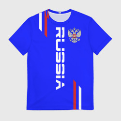 Мужская футболка 3D Russia надпись и герб