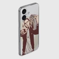 Чехол для iPhone 16 силиконовый с защитой камеры Eminem Art - фото 2