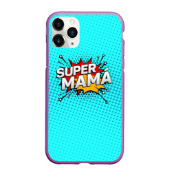Чехол для iPhone 11 Pro Max матовый Супер мама