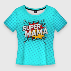 Женская футболка 3D Slim Супер мама