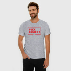 Мужская футболка хлопок Slim F Society - фото 2