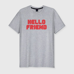 Мужская футболка хлопок Slim Hello Friend