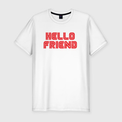 Мужская футболка хлопок Slim Hello Friend