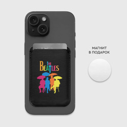 Картхолдер Magsafe магнитный The Beatles - colorful umbrellas - фото 2