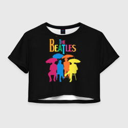 Женская футболка Crop-top 3D The Beatles