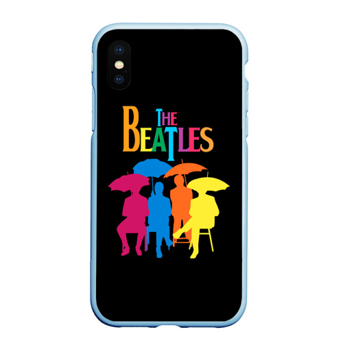 Чехол для iPhone XS Max матовый The Beatles, цвет голубой