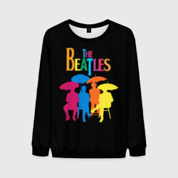 Мужской свитшот 3D The Beatles - colorful umbrellas