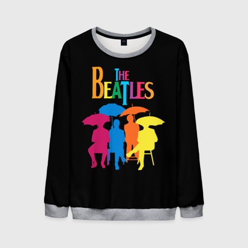 Мужской свитшот 3D The Beatles, цвет меланж