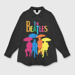 Женская рубашка oversize 3D The Beatles