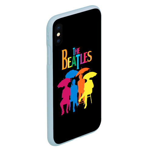 Чехол для iPhone XS Max матовый The Beatles, цвет голубой - фото 3