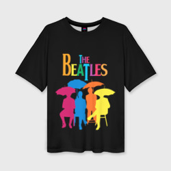 Женская футболка oversize 3D The Beatles