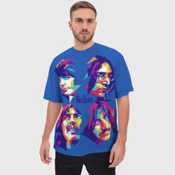 Мужская футболка oversize 3D The Beatles - фото 2