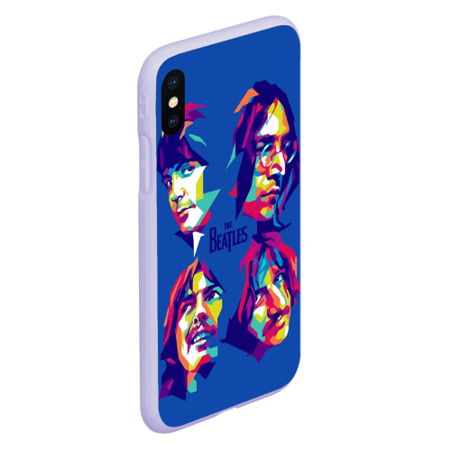 Чехол для iPhone XS Max матовый The Beatles, цвет светло-сиреневый - фото 3