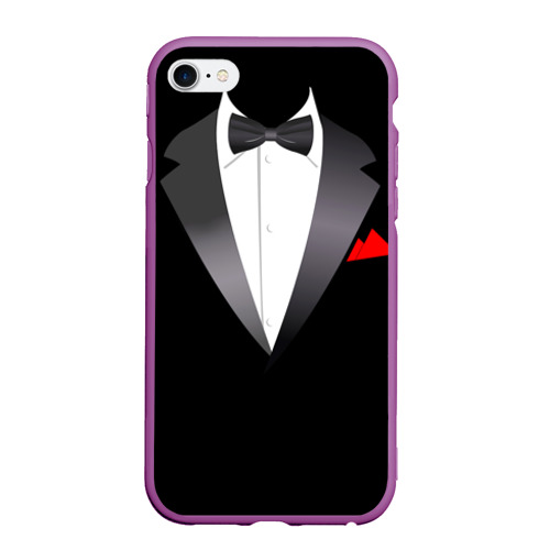 Чехол для iPhone 6Plus/6S Plus матовый Смокинг, цвет фиолетовый