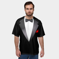 Мужская футболка oversize 3D Смокинг - фото 2
