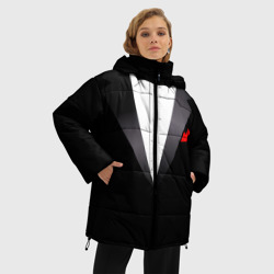 Женская зимняя куртка Oversize Смокинг - фото 2