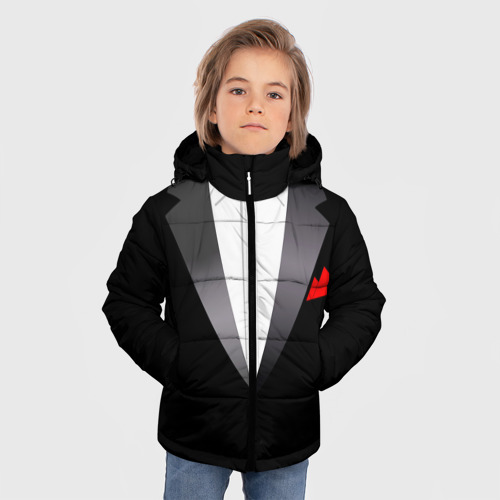 Зимняя куртка для мальчиков 3D Смокинг, цвет черный - фото 3
