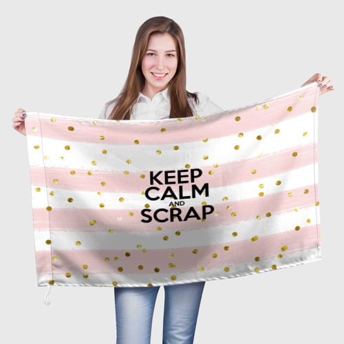 Флаг 3D Keep calm and scrap