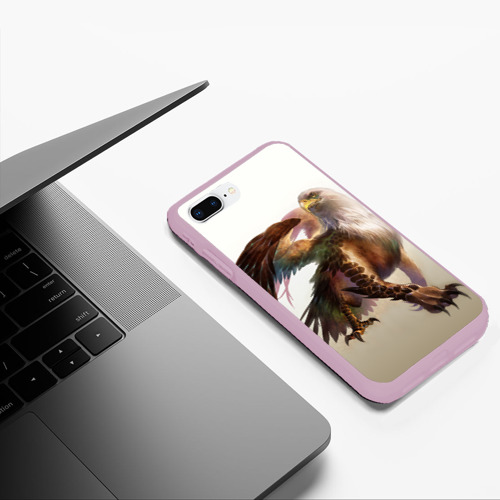 Чехол для iPhone 7Plus/8 Plus матовый Грифон2, цвет розовый - фото 5