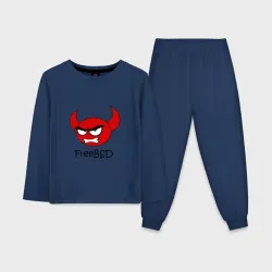 Детская пижама с лонгсливом хлопок FreeBSD демон