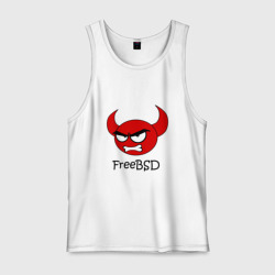 Мужская майка хлопок FreeBSD демон