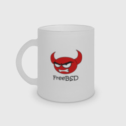 Кружка матовая стеклянная FreeBSD демон
