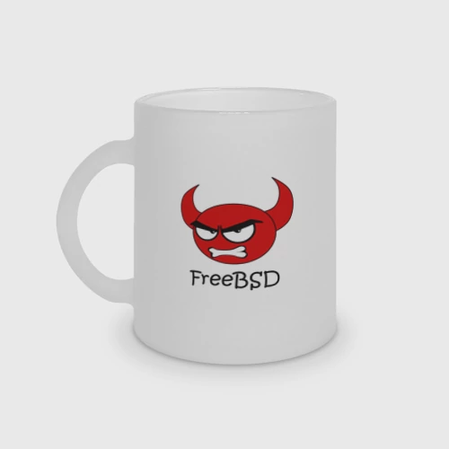 Кружка матовая стеклянная FreeBSD демон