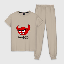 Женская пижама хлопок FreeBSD демон