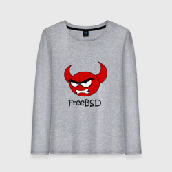 Женский лонгслив хлопок FreeBSD демон