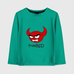 Детский лонгслив хлопок FreeBSD демон