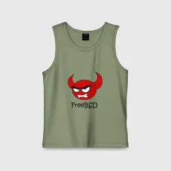 Детская майка хлопок FreeBSD демон