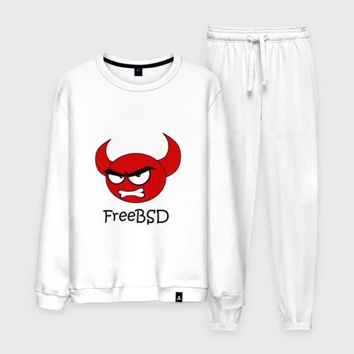 Мужской костюм хлопок FreeBSD демон