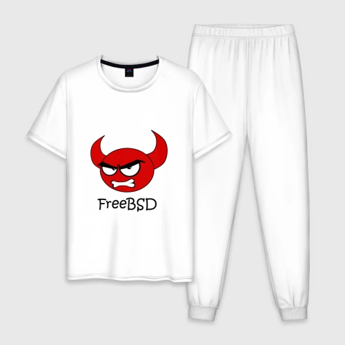 Мужская пижама хлопок FreeBSD демон