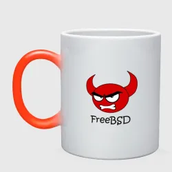 Кружка хамелеон FreeBSD демон