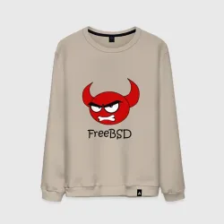 Мужской свитшот хлопок FreeBSD демон