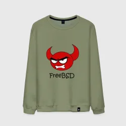 Мужской свитшот хлопок FreeBSD демон