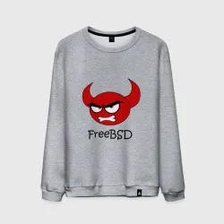 Мужской свитшот хлопок FreeBSD демон