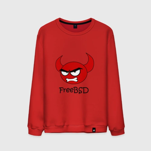 Мужской свитшот хлопок FreeBSD демон