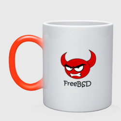 Кружка хамелеон FreeBSD демон